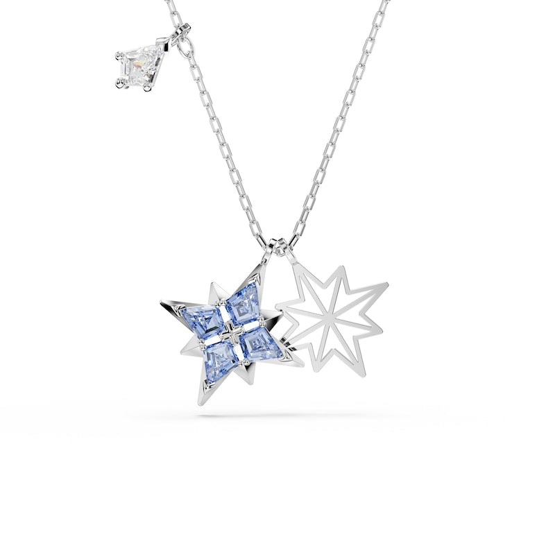 Swarovski Symbolica Silver Tone & Blue Zirconia Star Pendant Necklace
