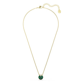 Swarovski Bella Gold Tone & Green Crystal V-Shaped Pendant