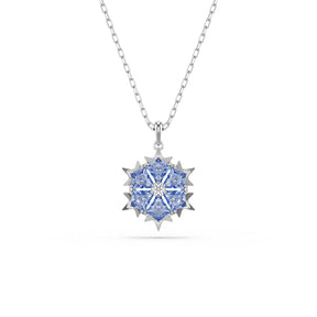 Swarovski Magic Silver Tone Blue Zirconia Snowflake Pendant