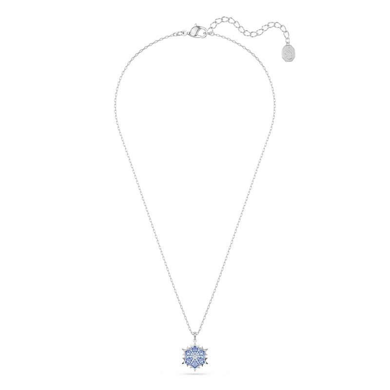 Swarovski Magic Silver Tone Blue Zirconia Snowflake Pendant