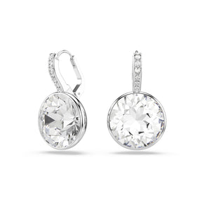 Swarovski Millenia Silver Tone & Crystal Bezel Set Drop Earrings