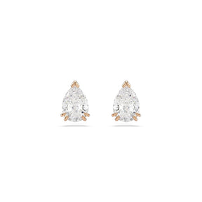 Swarovski Stilla Rose Gold Tone Zirconia Pear Shaped Stud Earrings