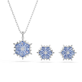 Swarovski Magic Silver Tone & Blue Zirconia Snowflake Jewellery Set