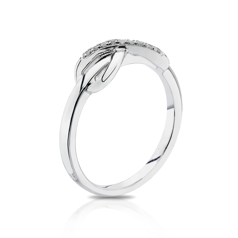 Sterling Silver Diamond Infinity Ring