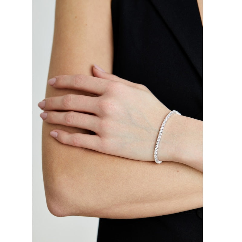 CARAT* LONDON Sterling Silver 7" Stone Set Tennis Bracelet