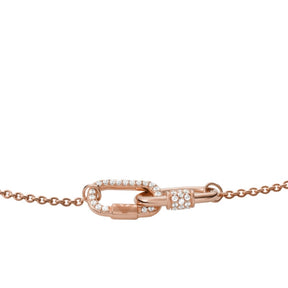 Emporio Armani Rose Gold Tone 7" Cubic Zirconia Bracelet