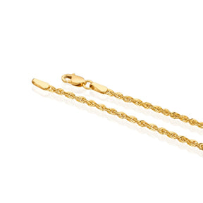 9ct Yellow Gold Rope Chain T-Bar Necklace