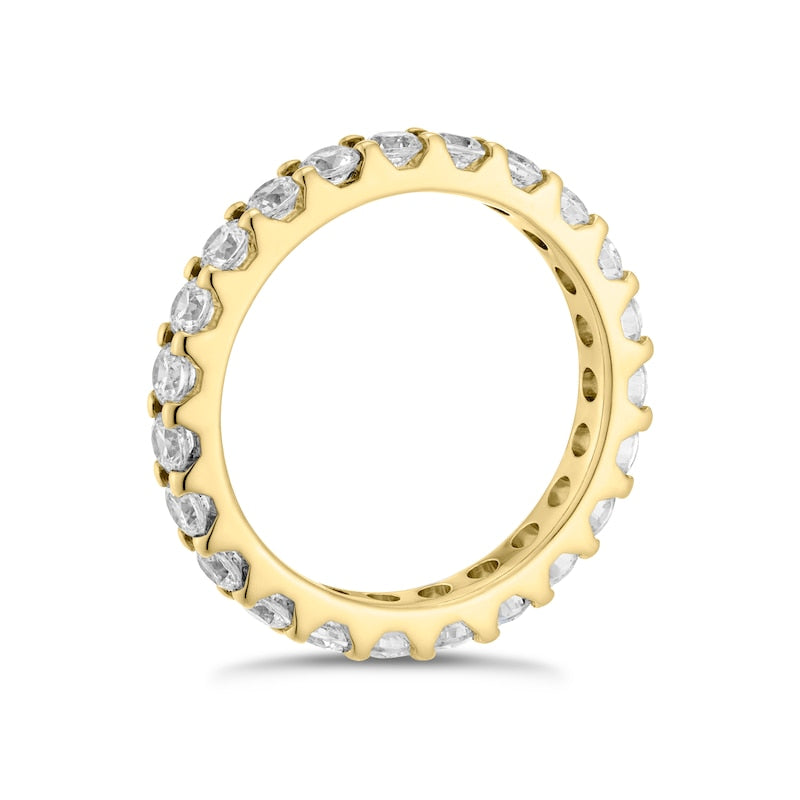 18ct Yellow Gold Claw Set Full Eternity 1.50ct Diamond Ring