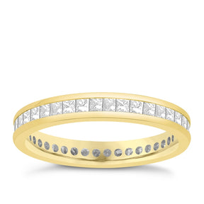 18ct Yellow Gold Full Eternity 1ct Diamond Ring