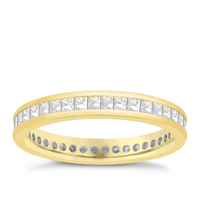 18ct Yellow Gold Full Eternity 1ct Diamond Ring