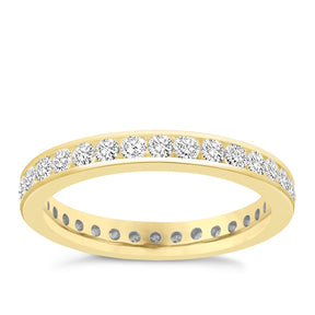 18ct Yellow Gold Full Eternity 1ct Diamond Ring