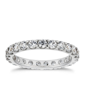 18ct White Gold Full Eternity 1.25ct Diamond Ring