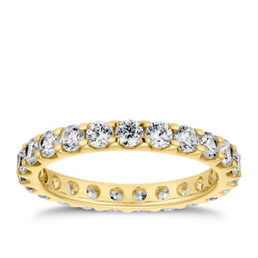 18ct Yellow Gold Full Eternity 1.25ct Diamond Ring