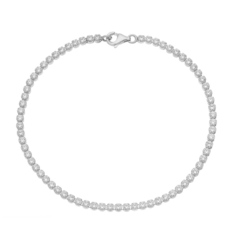 Sterling Silver 7" Cubic Zirconia Tennis Bracelet