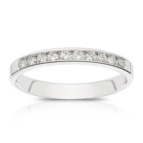 Platinum Channel Set Eternity 0.25ct Diamond Ring