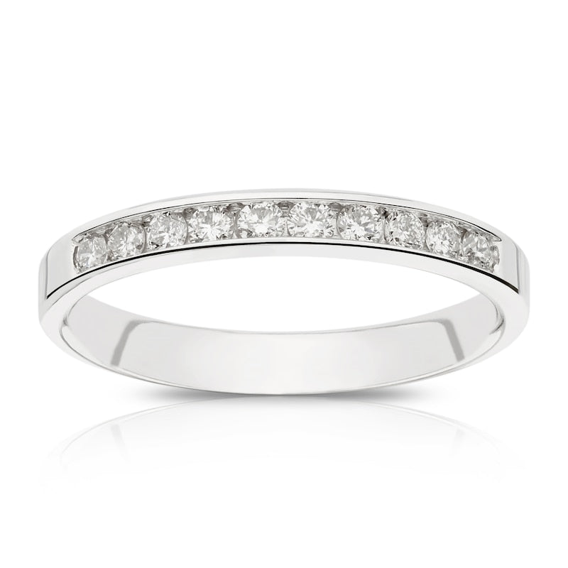 Platinum Channel Set Eternity 0.25ct Diamond Ring