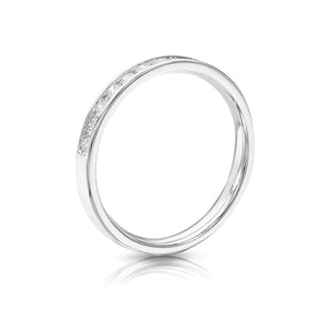Platinum Channel Set Eternity 0.25ct Diamond Ring