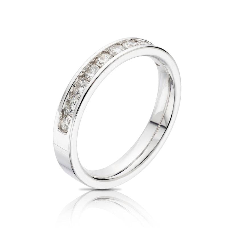 Platinum Channel Set Eternity 0.50ct Diamond Ring