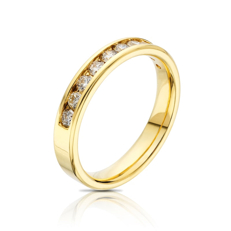 18ct Yellow Gold Channel Set Eternity 0.50ct Diamond Ring