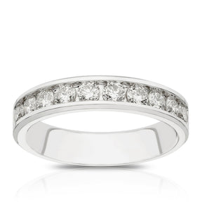 Platinum Channel Set Eternity 0.75ct Diamond Ring