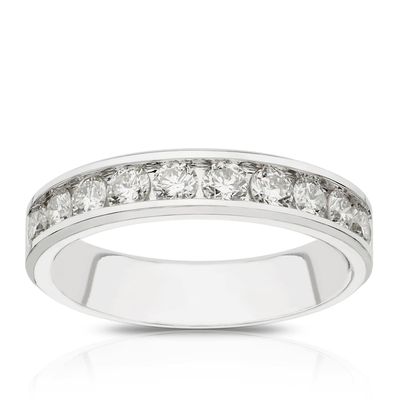 Platinum Channel Set Eternity 0.75ct Diamond Ring
