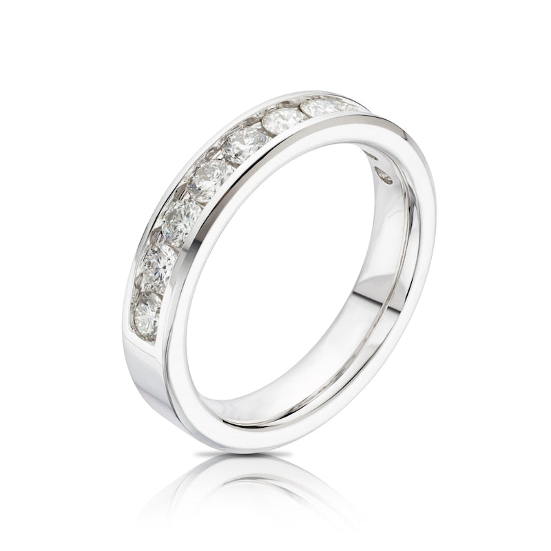 Platinum Channel Set Eternity 0.75ct Diamond Ring
