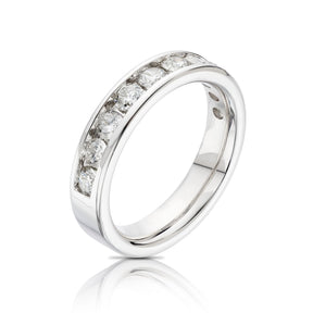 Platinum Channel Set Eternity 1ct Diamond Ring