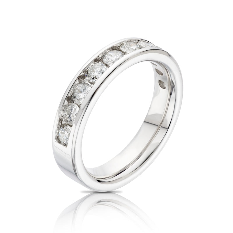 Platinum Channel Set Eternity 1ct Diamond Ring
