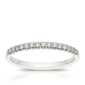 18ct White Gold Claw Set Eternity 0.15ct Diamond Ring