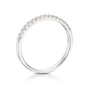 18ct White Gold Claw Set Eternity 0.15ct Diamond Ring