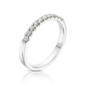 14ct White Gold Claw Set Eternity  0.25ct Diamond Ring