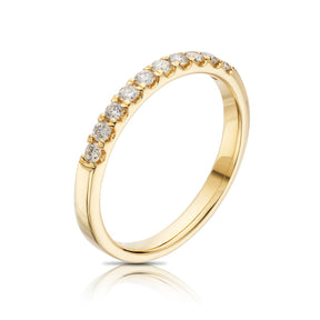 14ct Yellow Gold Claw Set Eternity 0.25ct Diamond Ring