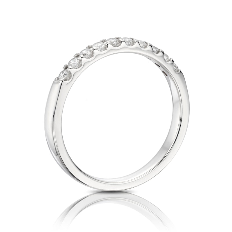 18ct White Gold Claw Set Eternity  0.25ct Diamond Ring