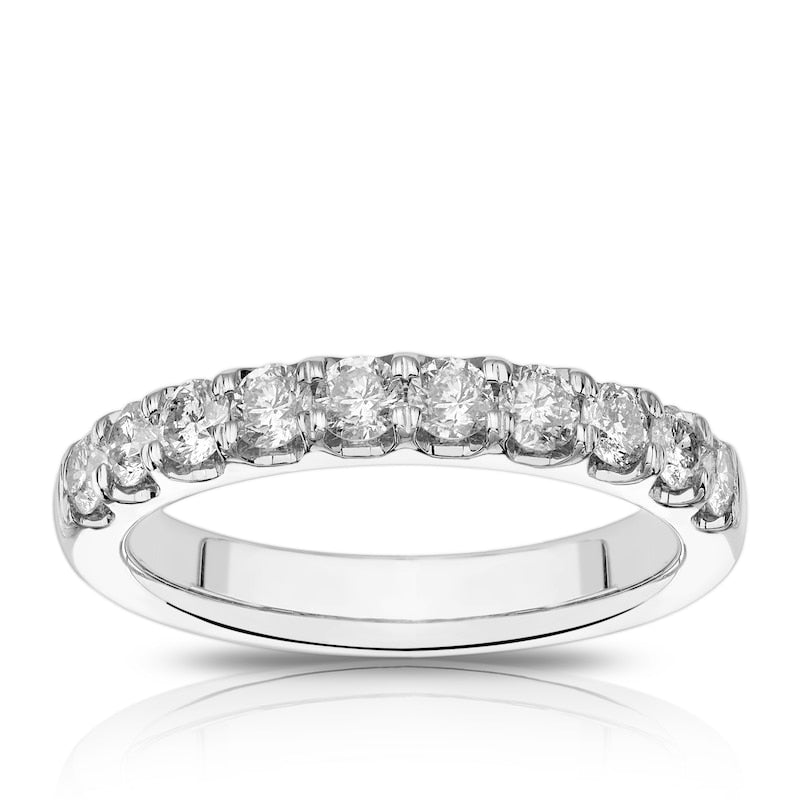 18ct White Gold Claw Set Eternity 0.75ct Diamond Ring