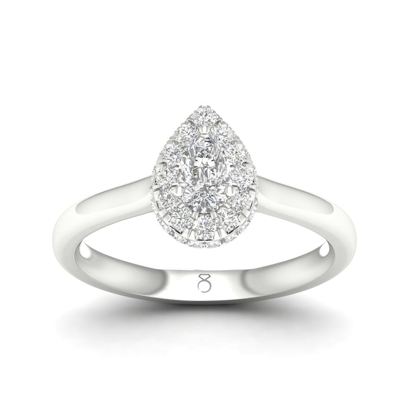 Engagement Ring The Diamond Story Platinum Pear 0.50ct Diamond Ring