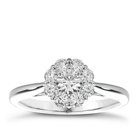 Engagement Ring The Diamond Story 18ct White Gold 0.50ct Diamond Ring
