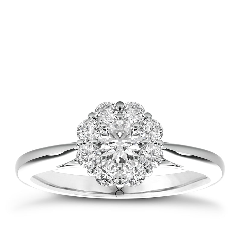 Engagement Ring The Diamond Story 18ct White Gold 0.50ct Diamond Ring