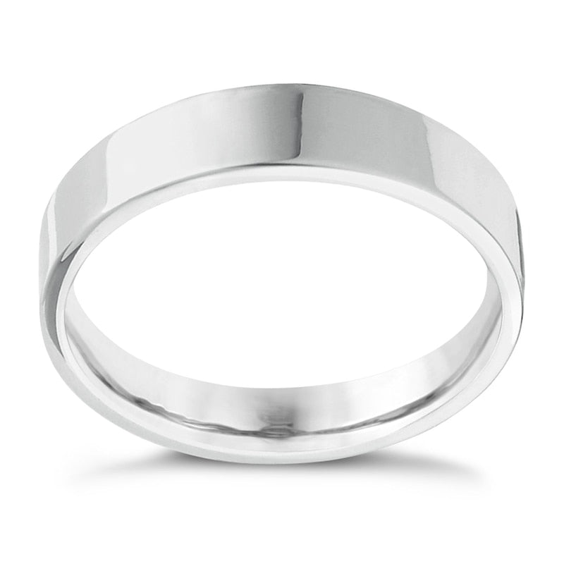 Platinum Extra Heavy Flat Court 8mm Ring