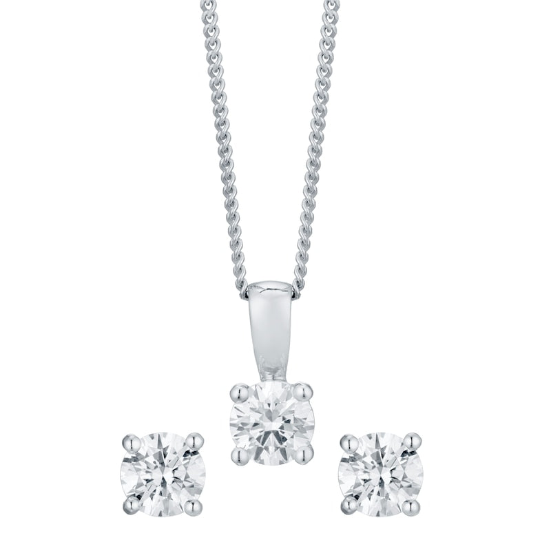 Sterling Silver Cubic Zirconia Jewellery Set