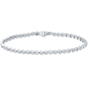 9ct White Gold 7" 0.50ct Diamond Tennis Bracelet