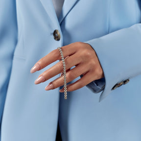 9ct White Gold 7" 0.50ct Diamond Tennis Bracelet