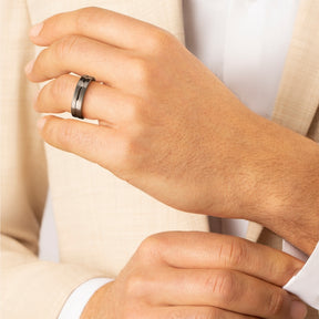 Titanium Men's Engraved Ring