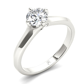 Engagement Ring The Diamond Story Platinum Compass Set Solitaire 0.33ct Diamond Ring