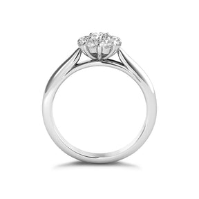 Engagement Ring The Diamond Story Platinum Flower Cluster 0.50ct Diamond Ring