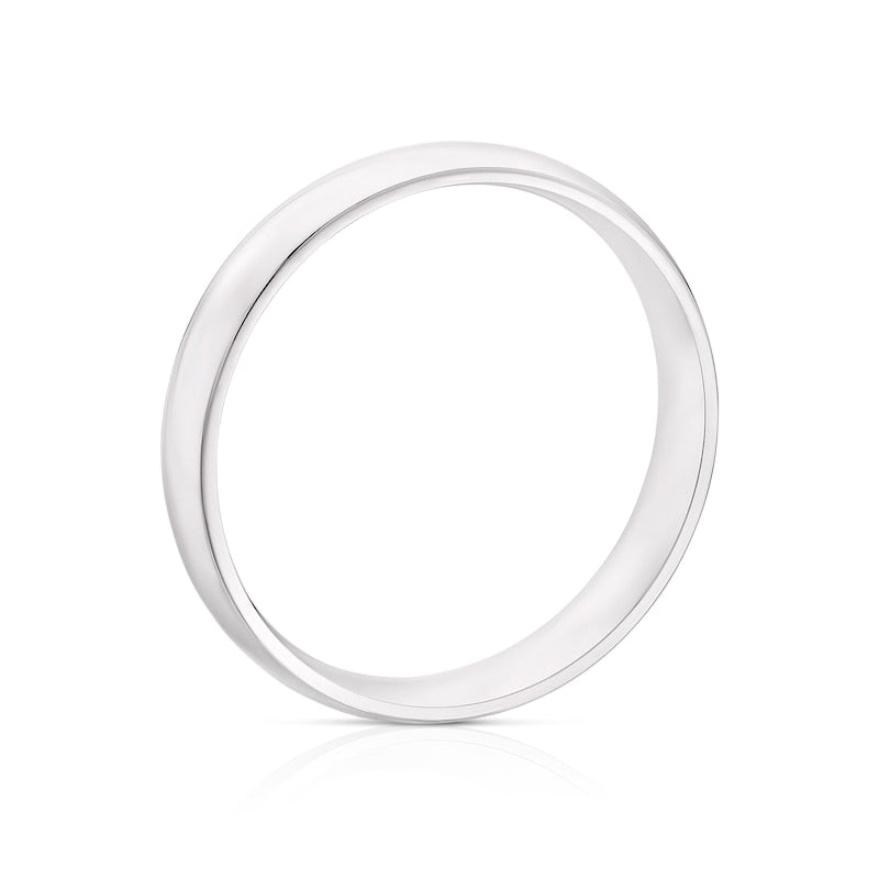 9ct White Gold 4mm Extra Heavyweight Court Ring