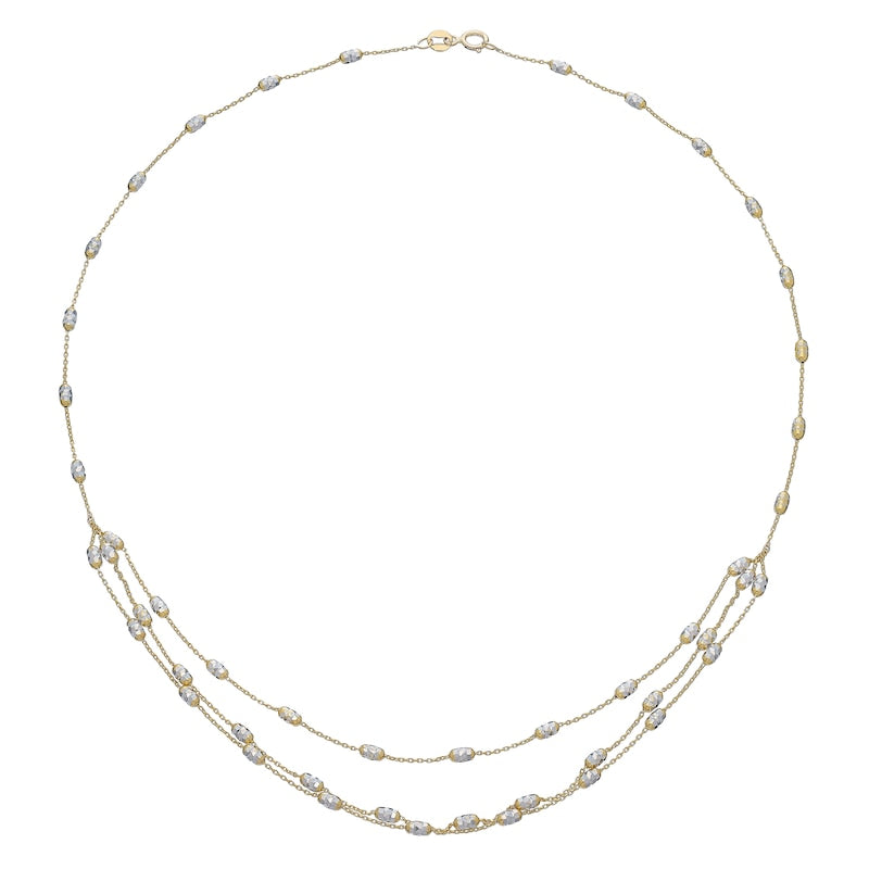 9ct Yellow Gold Triple Layer Chain