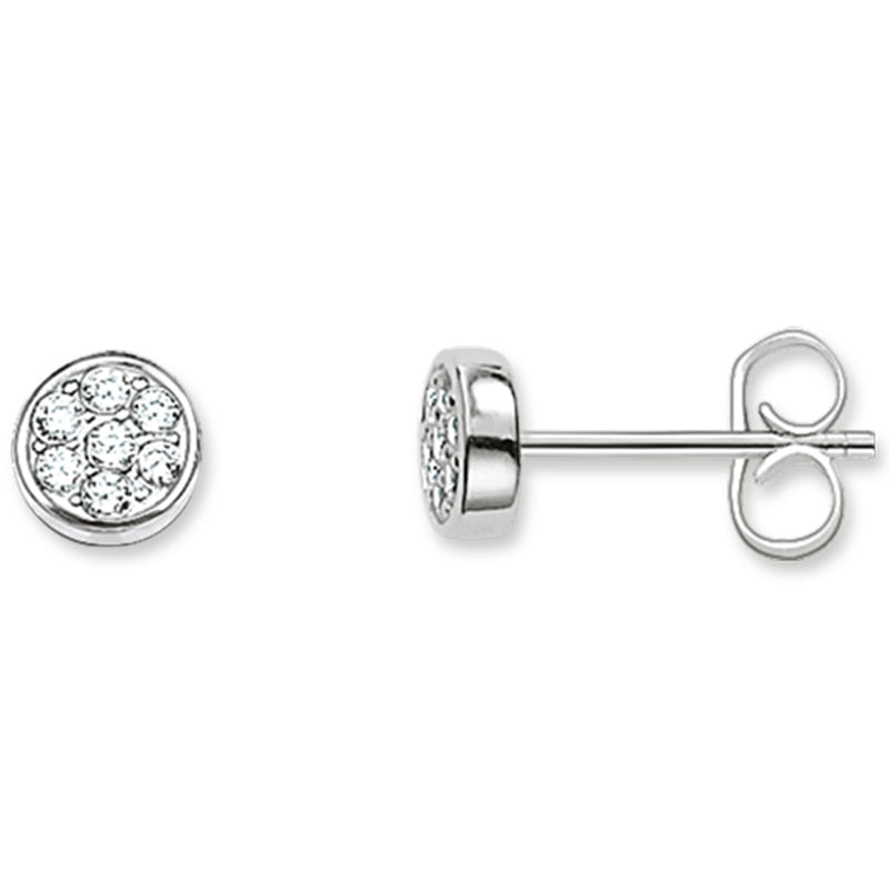 Thomas Sabo Sterling Silver Stone Set Round Stud Earrings