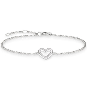 Thomas Sabo Sterling Silver 7" Classic Heart Bracelet
