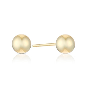 9ct Yellow Gold 5mm Ball Stud Earrings