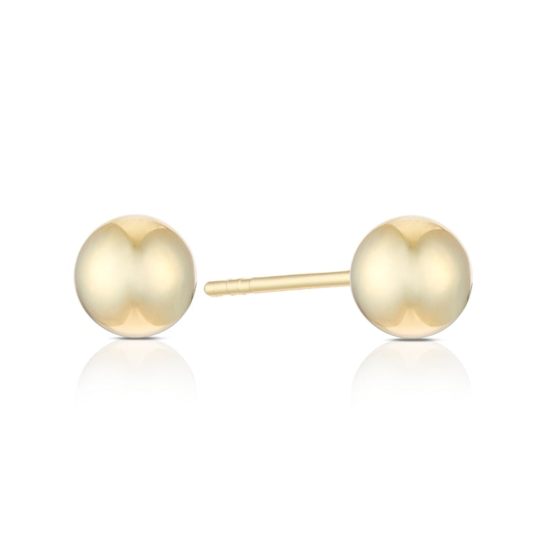 9ct Yellow Gold 5mm Ball Stud Earrings